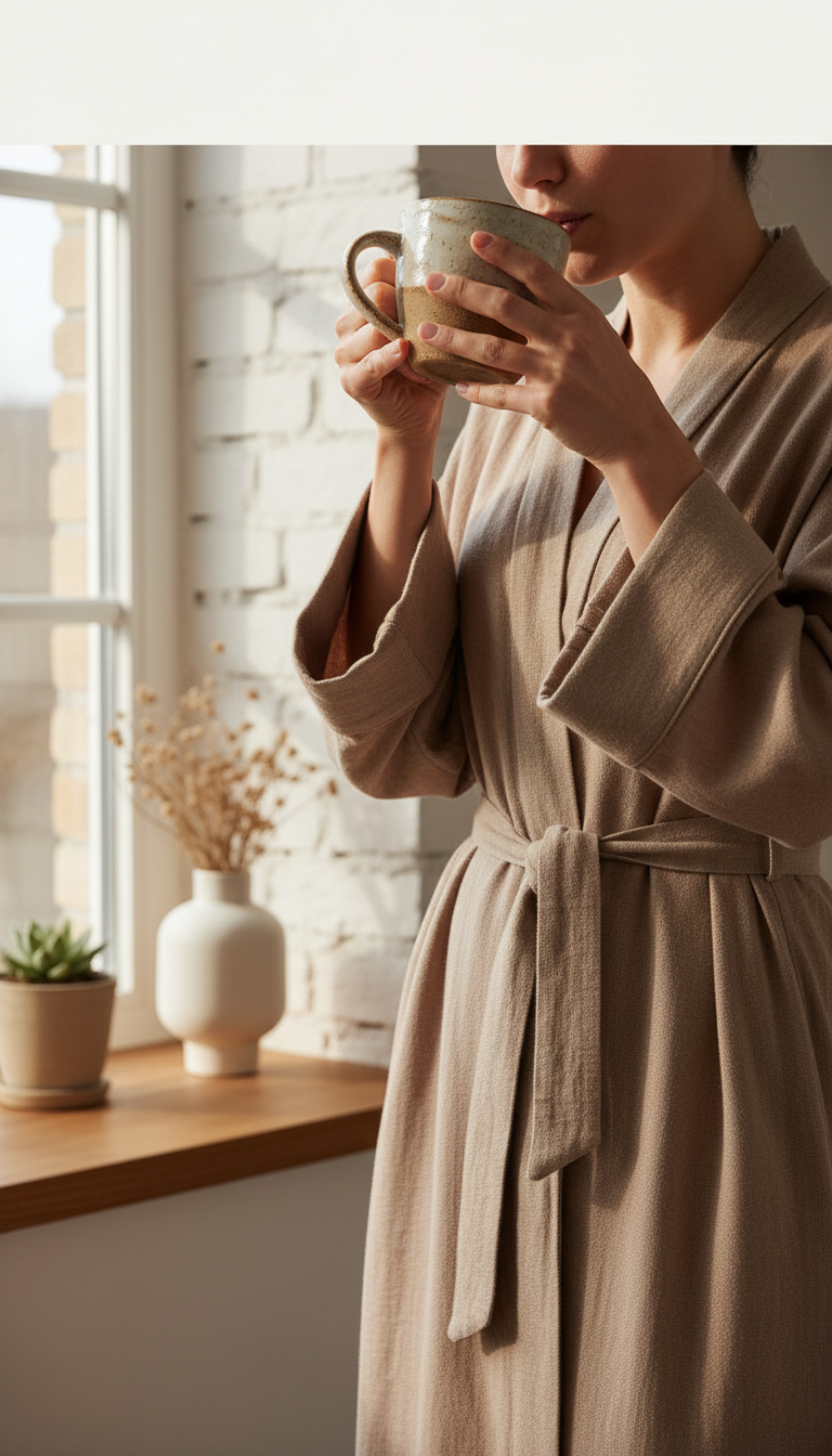 The Ashby Robe in Blush Sand — view 3