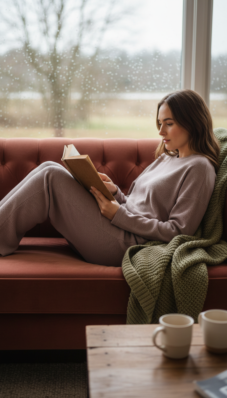 Loungewear Set in Mauve — view 3