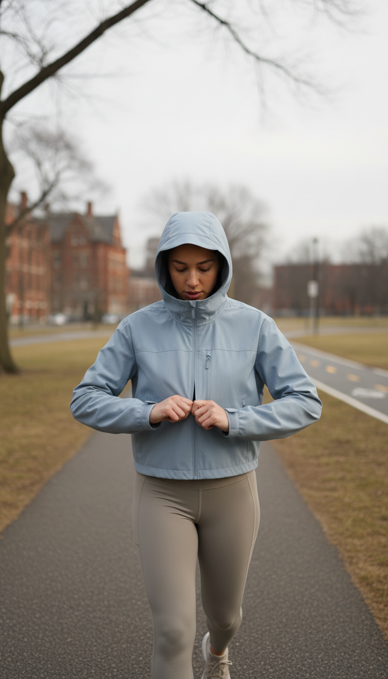 Cropped Misty Jacket in Sky — view 3