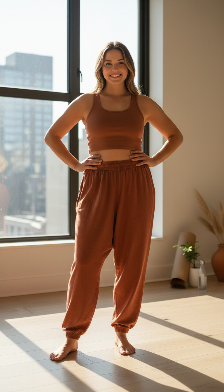 Harem Pants in Terracotta — view 3