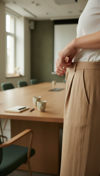 Sandstone Linen Pants — view 3