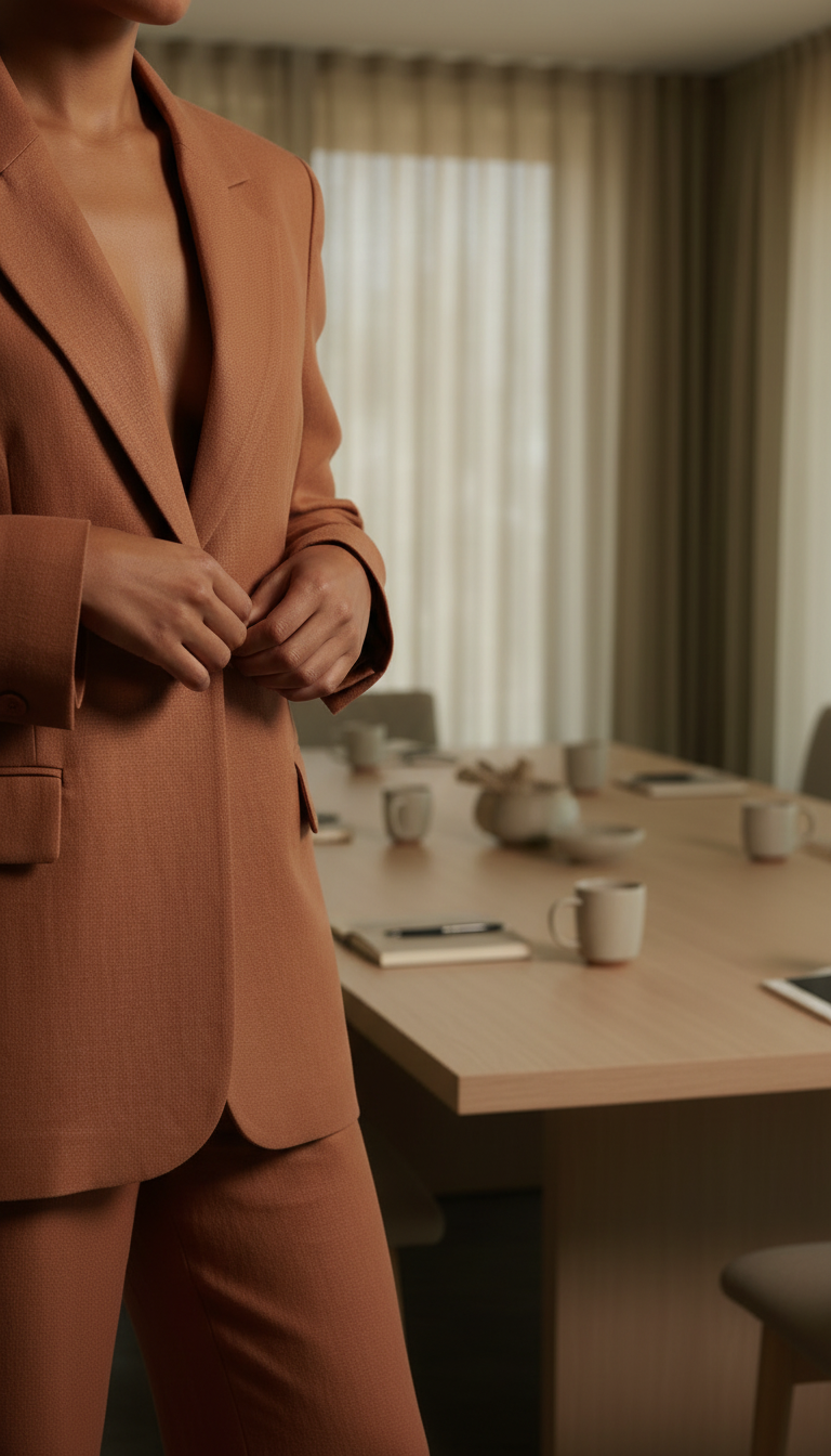 Two-piece Burnt Suit in Sienna — view 3
