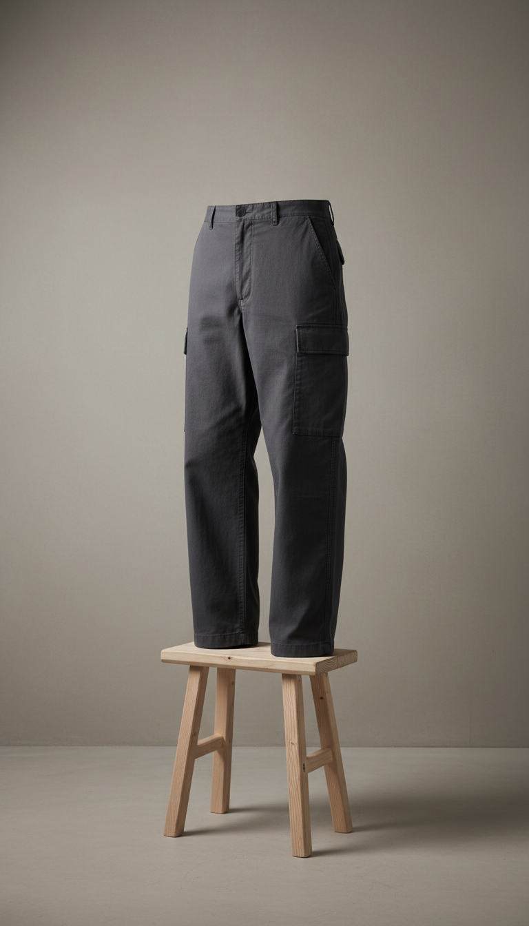 Minimalist Cargo Pants with Tapered Leg