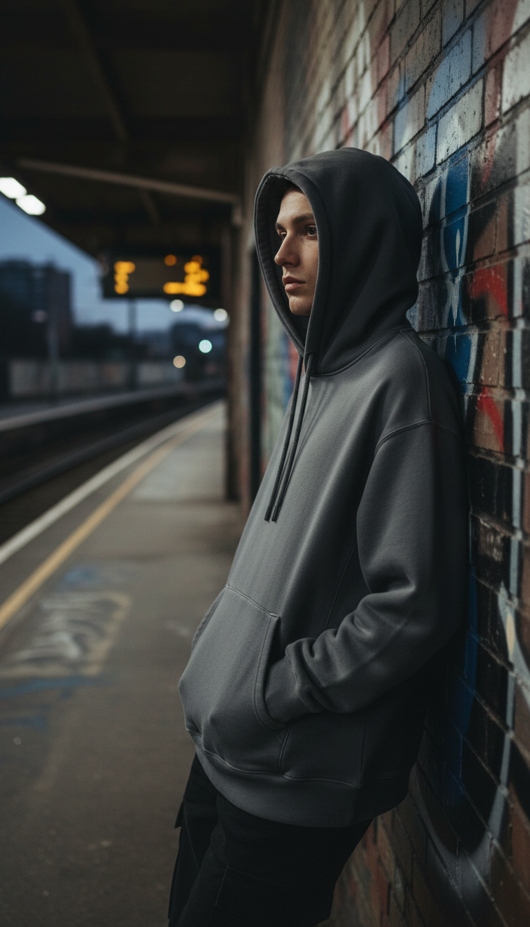 Soft Hoodie in Grey — view 3