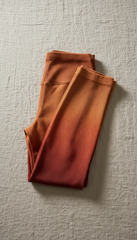 High-waisted Leggings in Terracotta