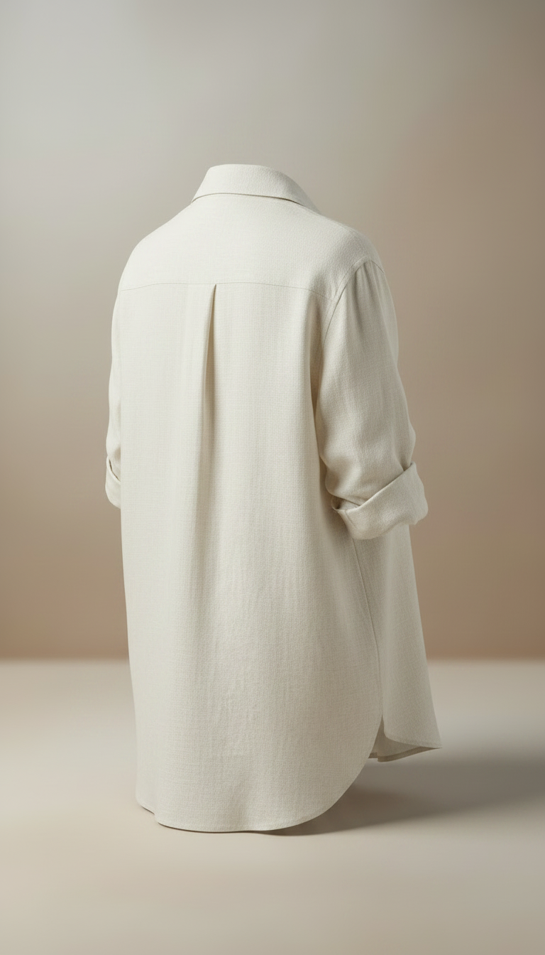 Linen Shirt in White — view 2