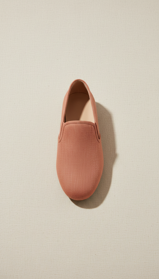 Soft Leather Loafers in Terracotta