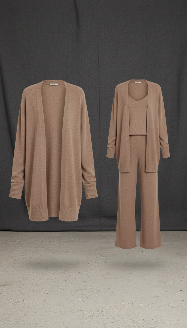 Warm Cardigan in Taupe — view 2