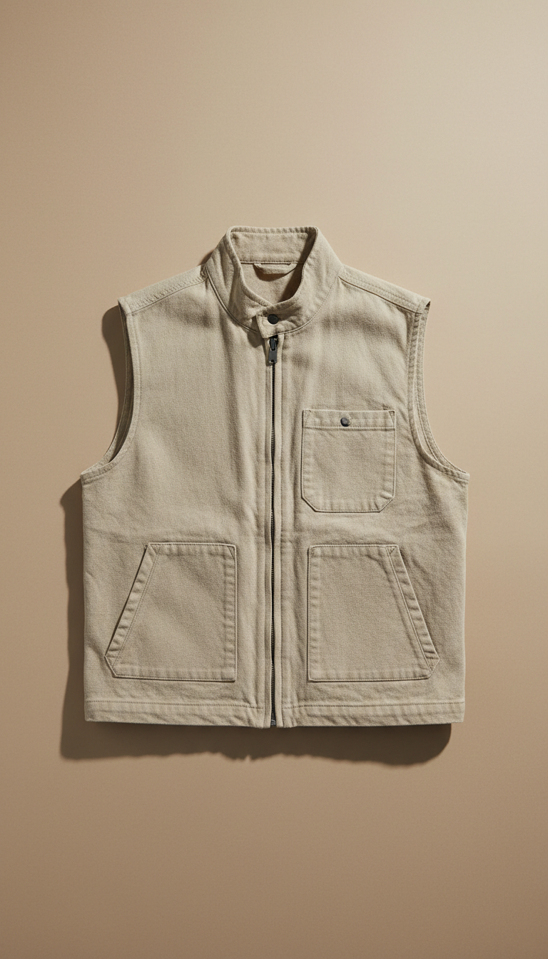Earth Vest in Beige