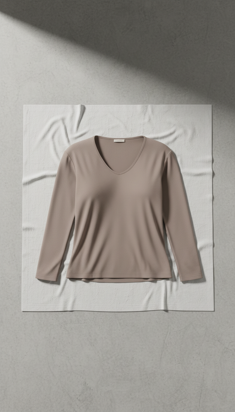 Soft Bamboo Blend Top in Taupe — view 2