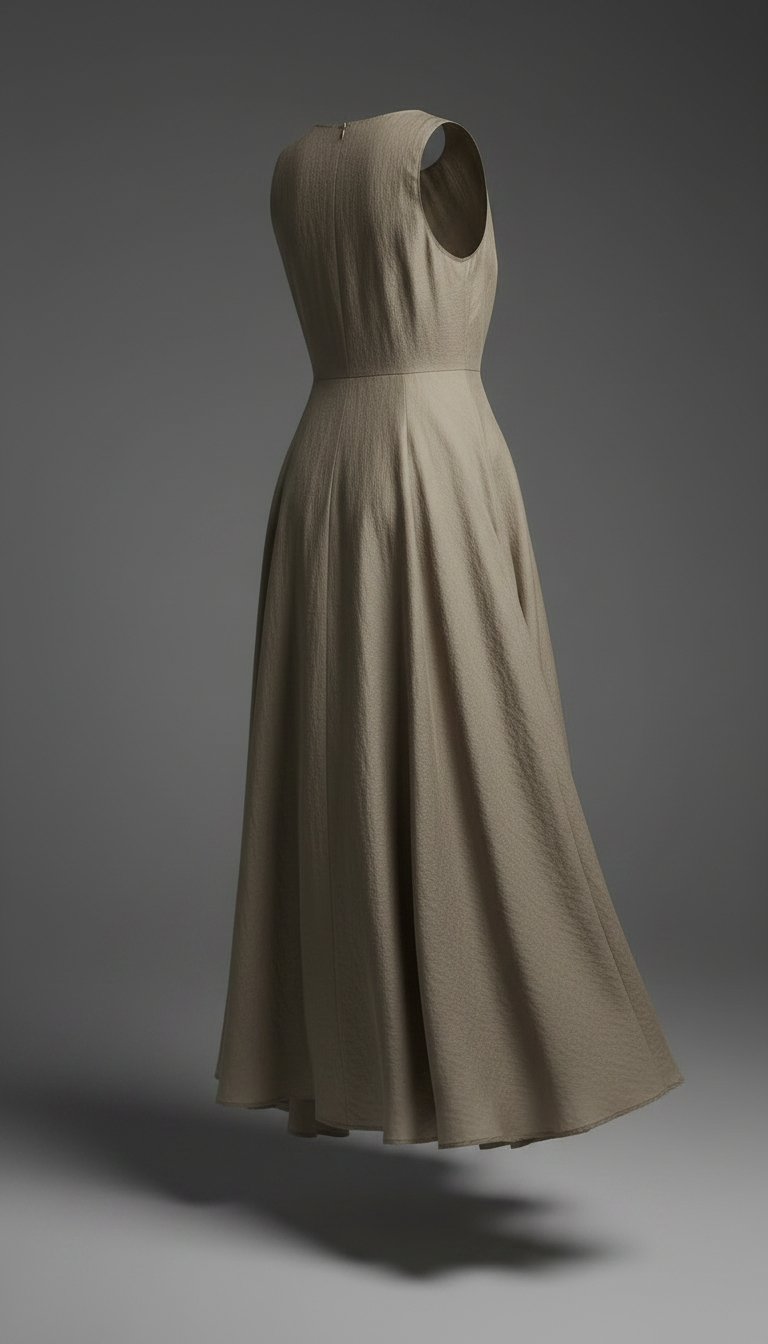 Midi Dress in Taupe — view 2