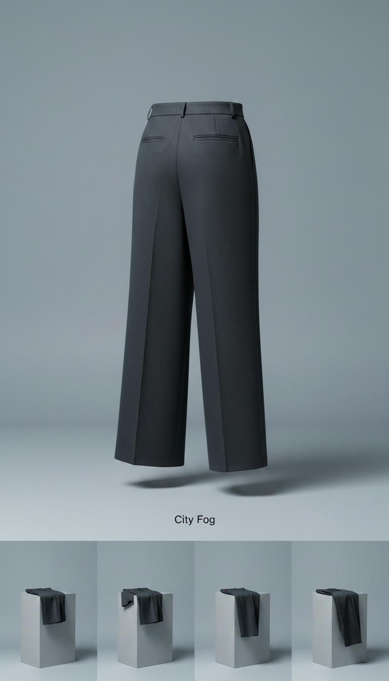 Wide-leg Trousers in Grey — view 2