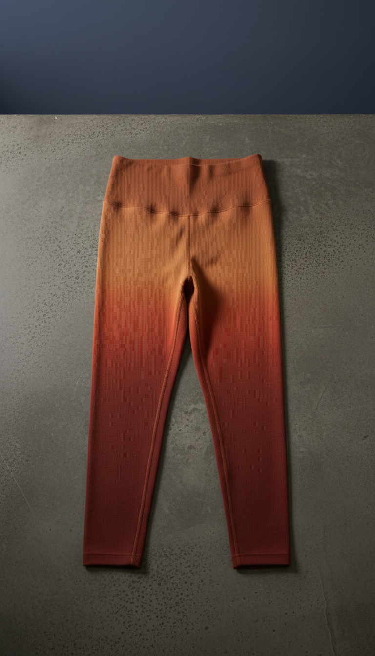 High-waisted Leggings in Terracotta — view 2