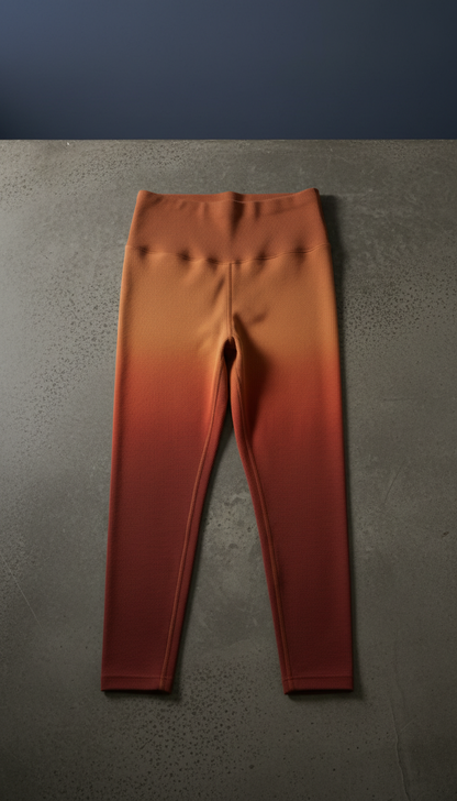 High-waisted Leggings in Terracotta — view 2