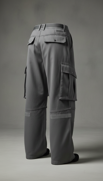 Oversized Cargo Pants in Grey — view 2