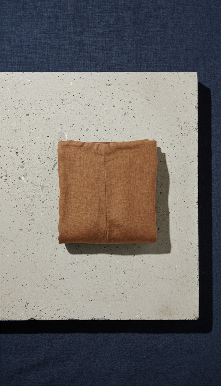 Linen Shorts in Chestnut Brown — view 2
