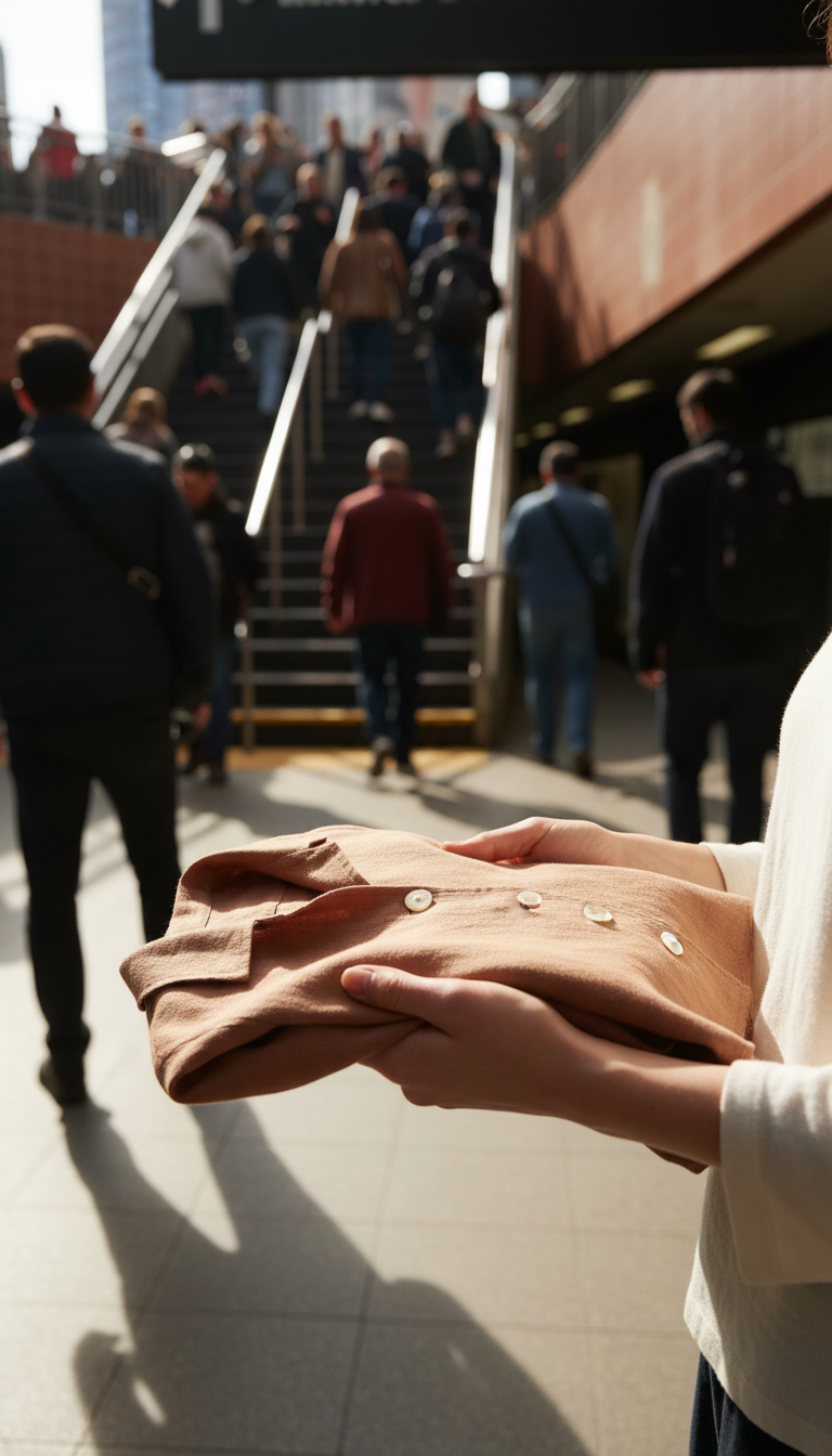 The Kent Linen Blouse in Natural — view 3