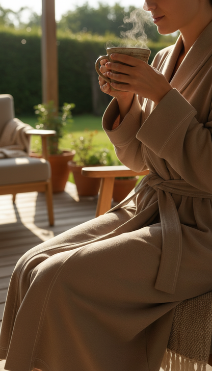 Warm Robe in Taupe — view 3