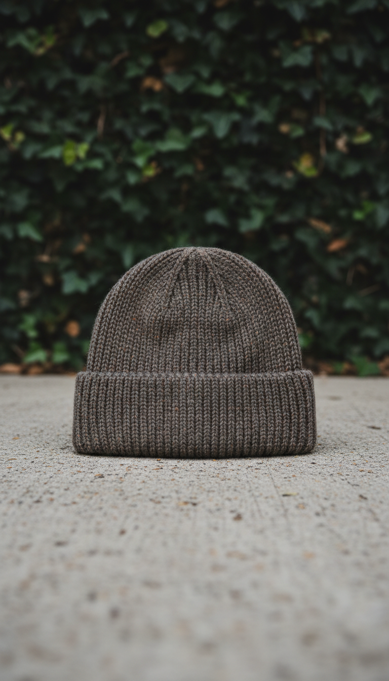 Knit Cap in Slate Brown — view 2