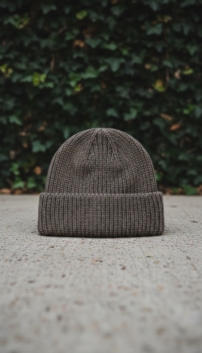 Knit Cap in Slate Brown — view 2
