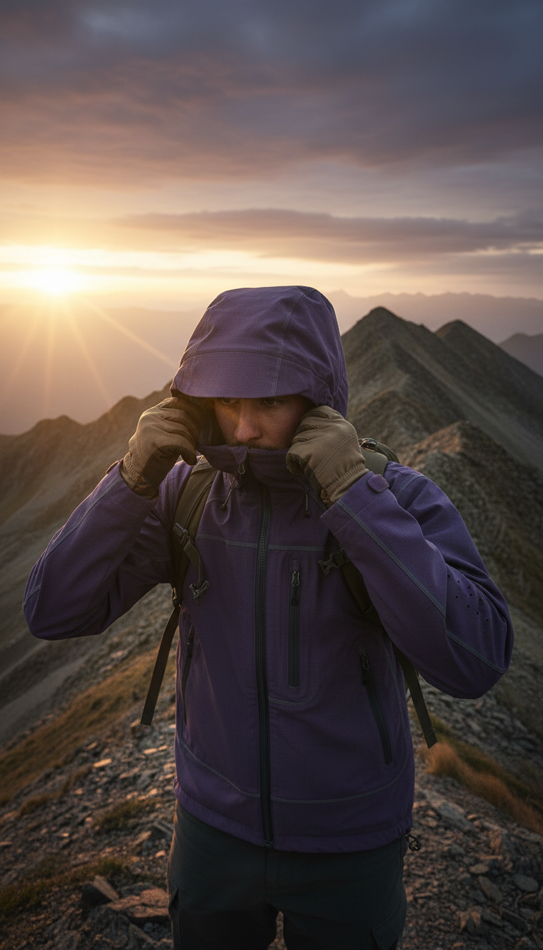 Lightweight Urban Jacket in Purple — view 3