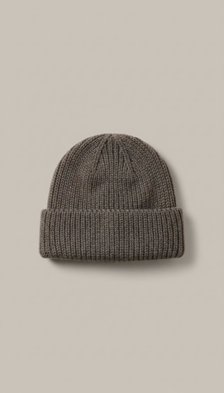 Knit Cap in Slate Brown