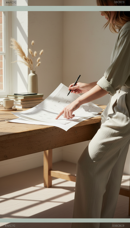 Linen Tailored Pants in Oat — view 3