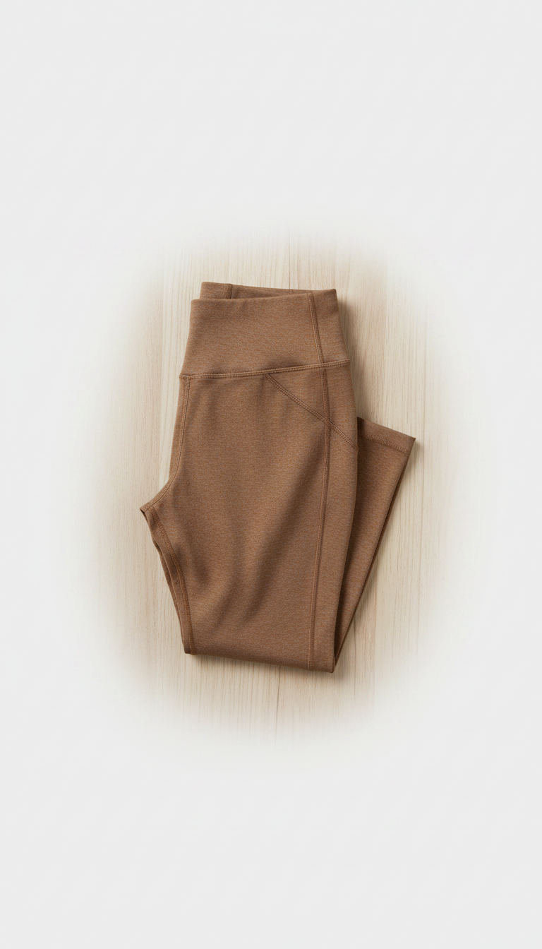 Yoga Leggings in Taupe — view 2