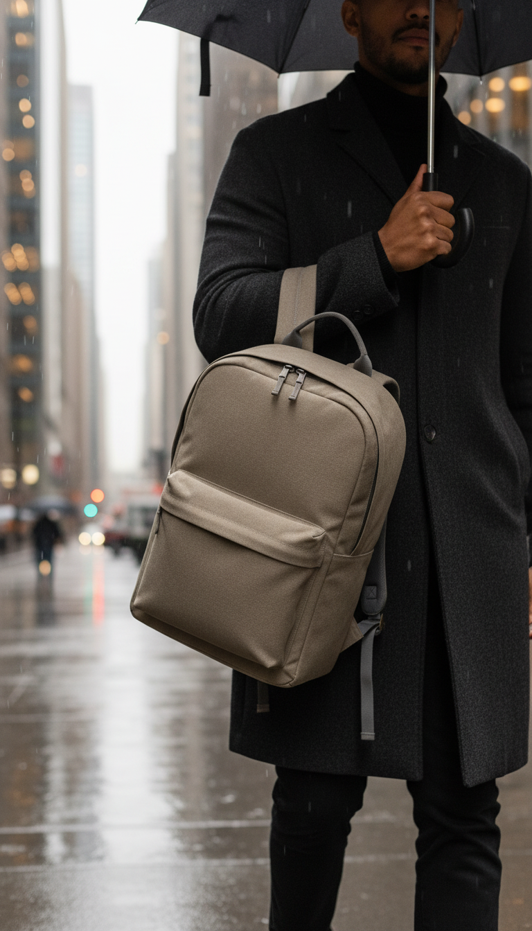 Concrete Everyday Backpack in Taupe — view 3