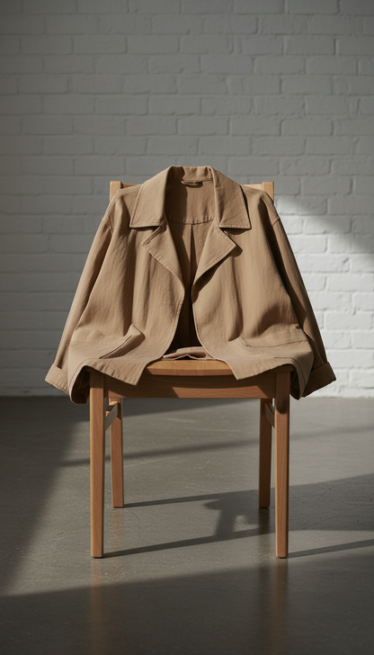Relaxed-fit Cotton Jacket in Taupe — view 2