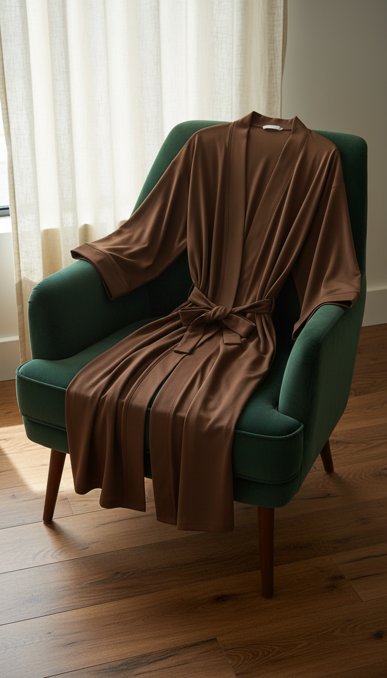 Modal Lounge Robe in Mocha — view 2