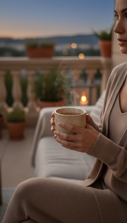 Warm Cardigan in Taupe — view 3