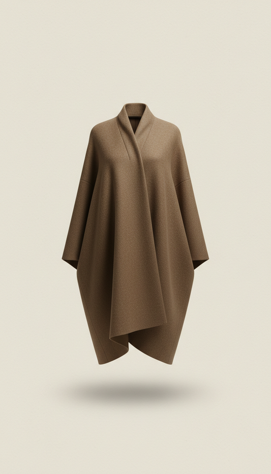 Bronze Embroidery Wool Coat