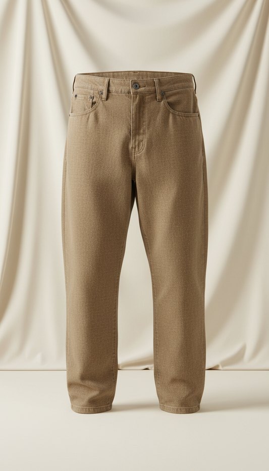 Eco-friendly Jeans in Taupe Denim
