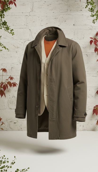 Riverbank Heavy Cotton Field Coat in Taupe
