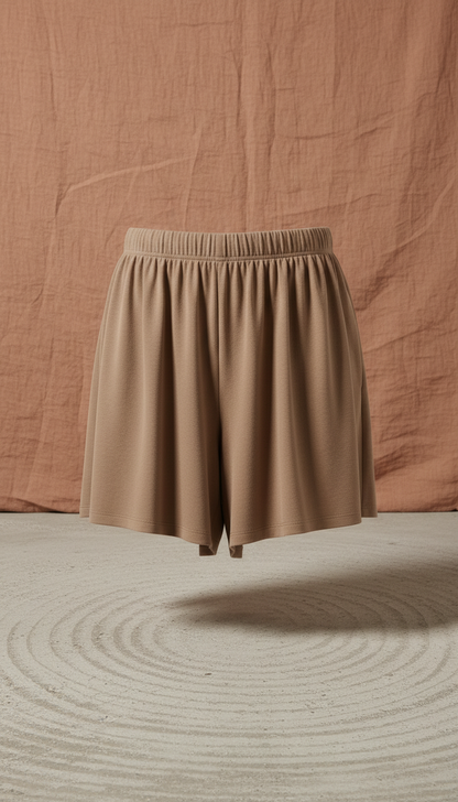 Loungewear Shorts in Cocoa Beige — view 2