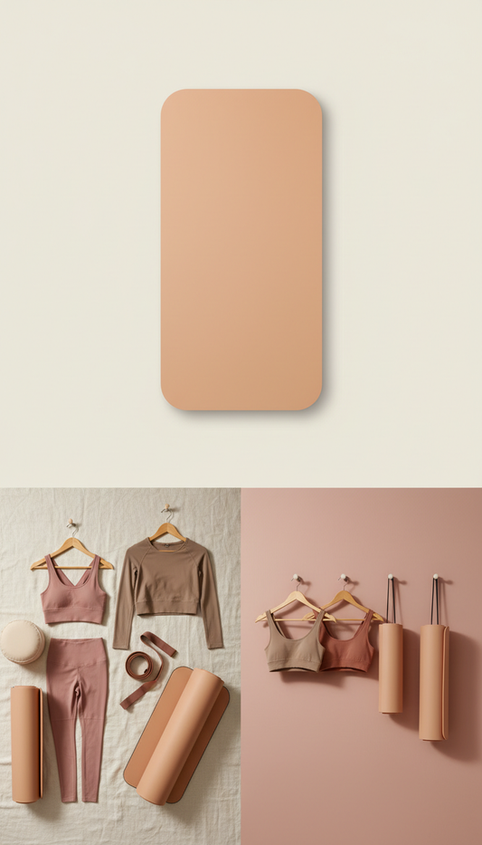 Apricot Nude Pilates Mat in Beige