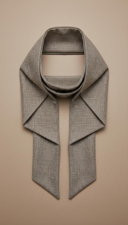 Linen Tailored Scarf in Stone