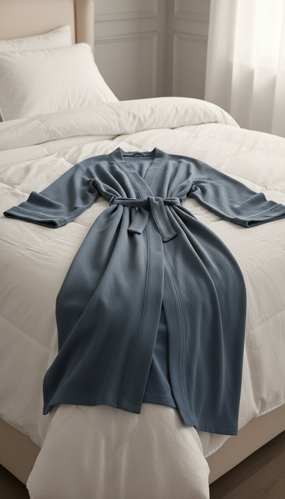 Elegant Steel Robe in Blue — view 2