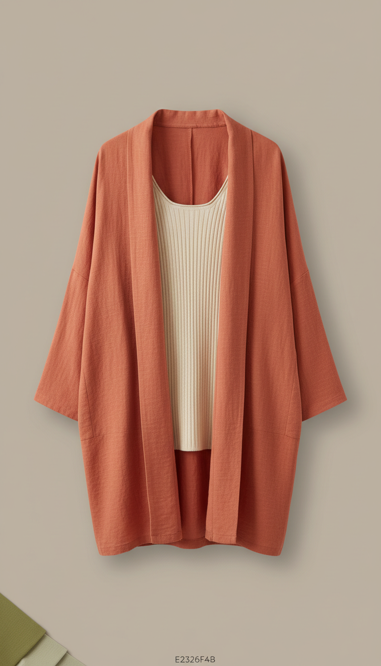 Statement Accent Top in Coral