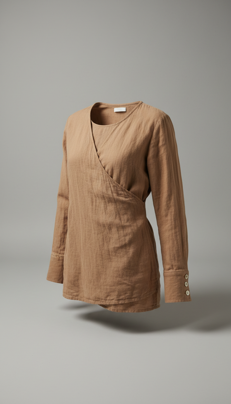 Crewneck T-Shirt in Taupe
