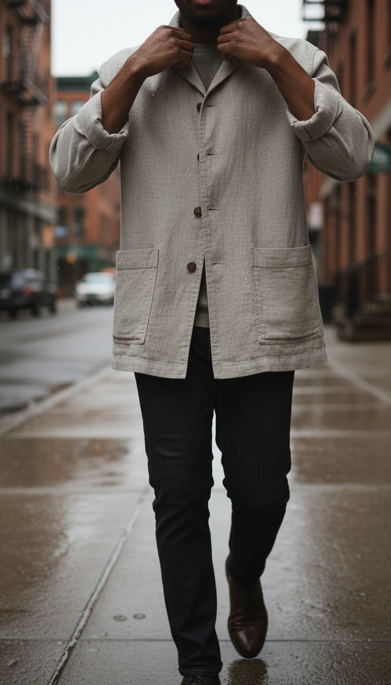 Linen Blend Jacket — view 3
