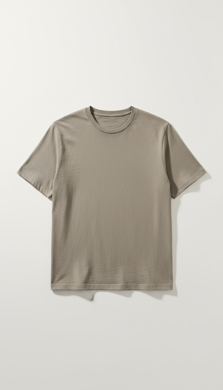 Warm Organic Cotton T-Shirt in Grey