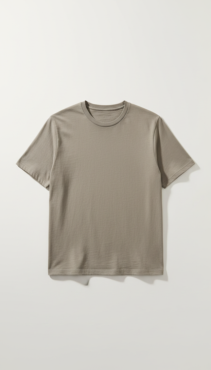Warm Organic Cotton T-Shirt in Grey