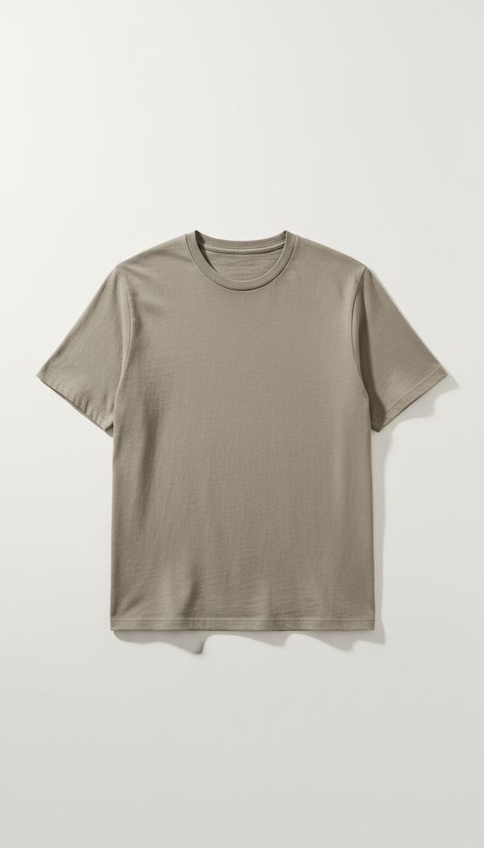 Warm Organic Cotton T-Shirt in Grey