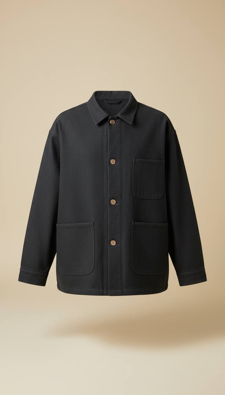 Oversized Sumi Chore Jacket in Grey