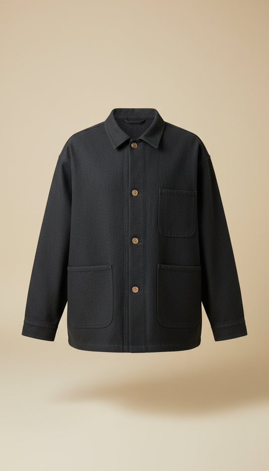 Oversized Sumi Chore Jacket in Grey