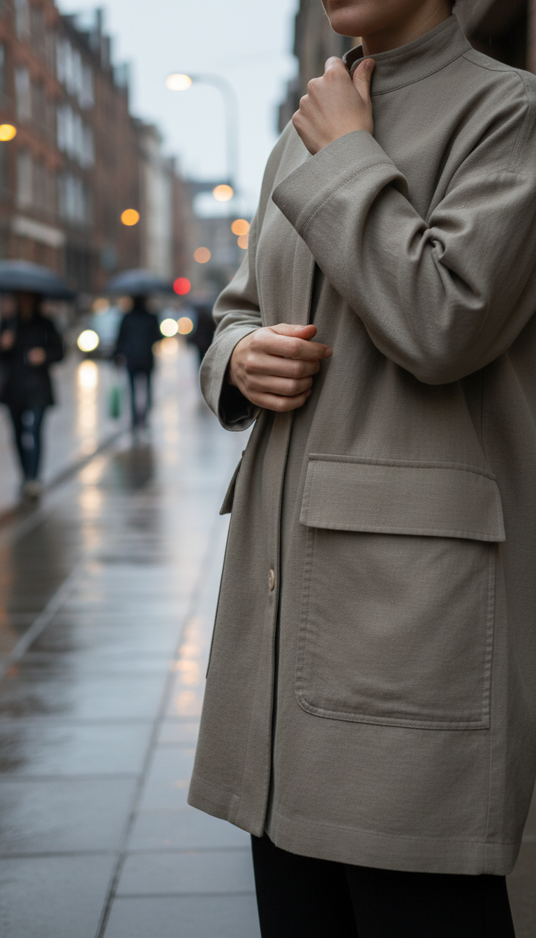 The Perry Jacket in Taupe — view 3
