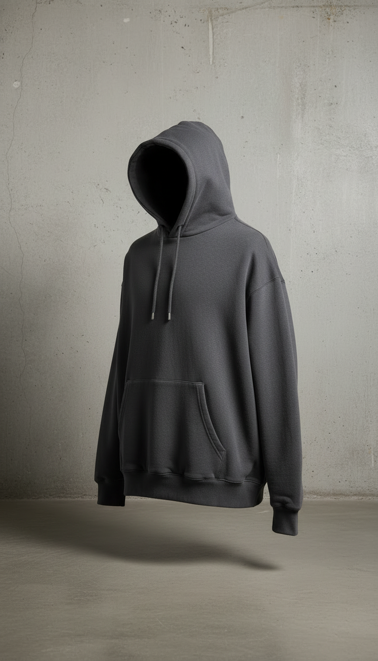 Heavyweight Hoodie in Charcoal Gray — view 2