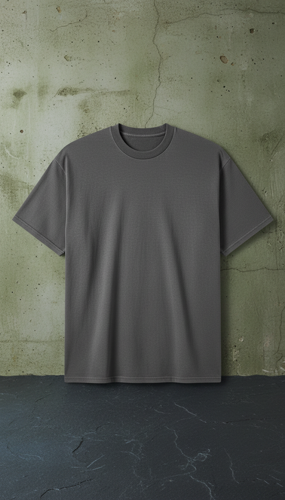 Heavyweight Cotton T-Shirt in Graphite — view 3